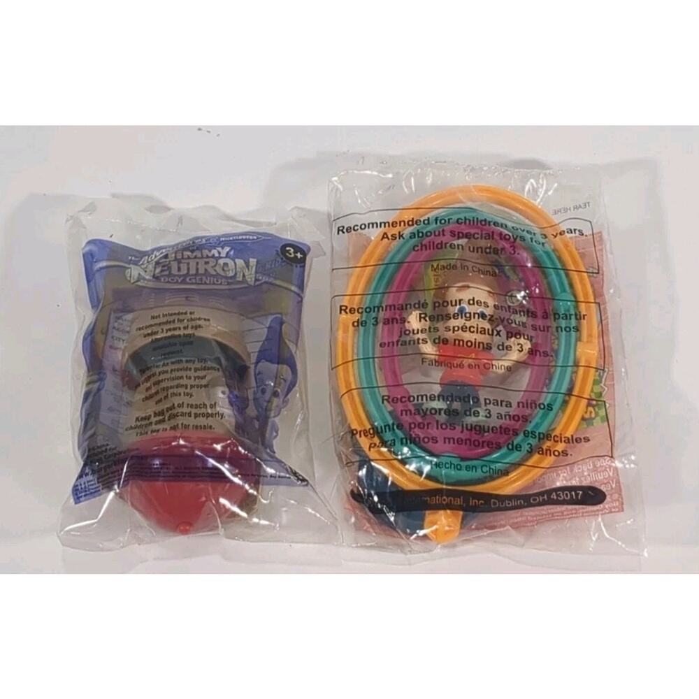 Jimmy Neutron toys orbit rings space ship 2002 Burger King & 2004 Wendy's Lot 2